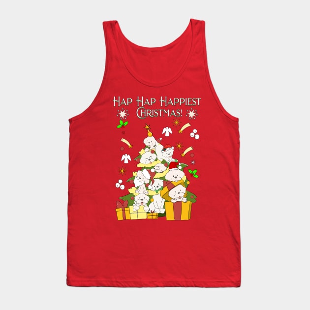 Hap Hap Happiest Christmas Tank Top by Cheeky BB